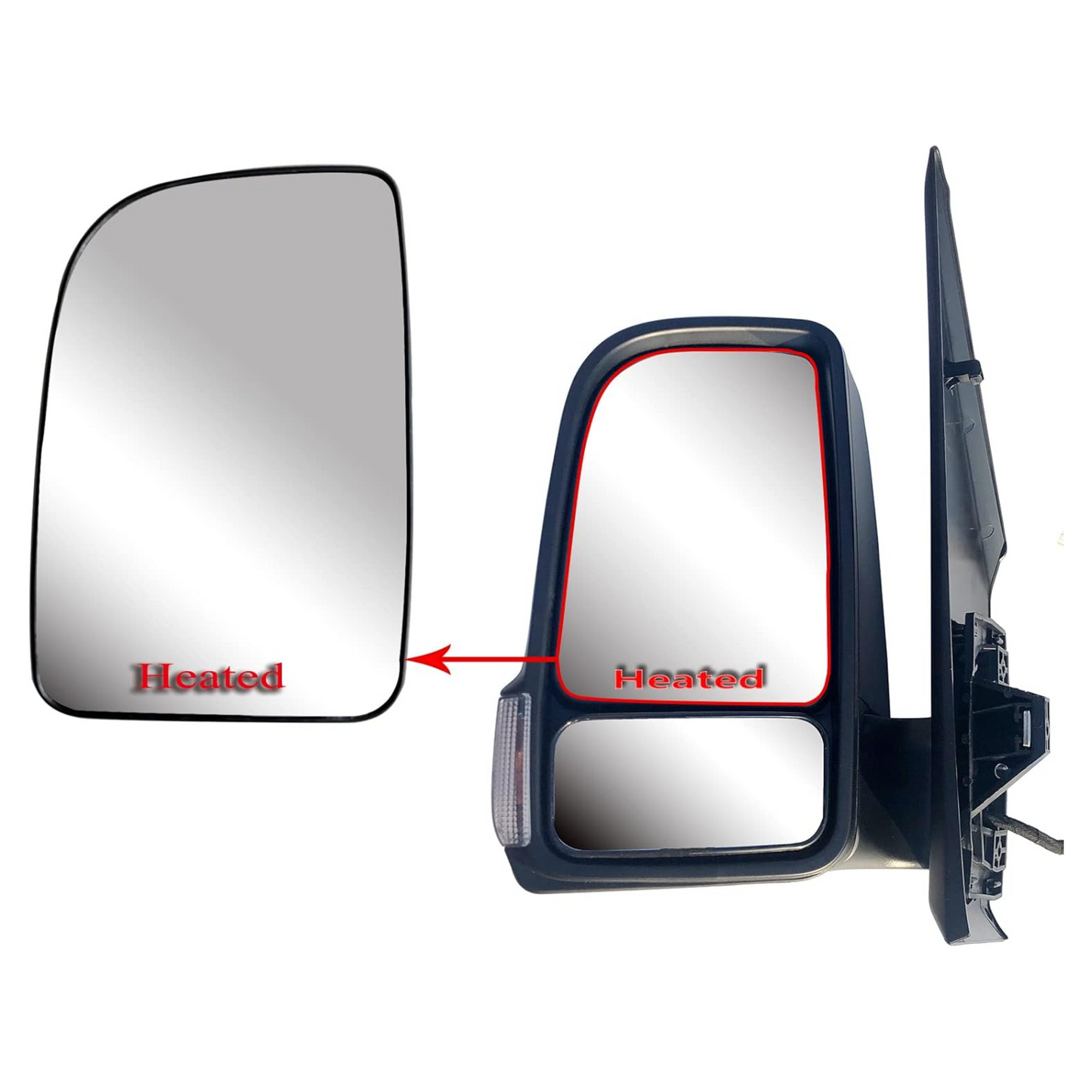 Aligoparts Left Heated Wing Mirror Upper Glass with Back Plate for Mercedes Sprinter W907 W910 (2019-2024) – OEM replacement for LH passenger side.
Mercedes Sprinter W907 W910 Left Upper Heated Mirror Glass – Fits 2019-2024 models with heating technology for clear visibility.
Left Heated Wing Mirror Upper Glass for Mercedes Sprinter W907 W910 – OEM 9108112900 part number for the left passenger side upper mirror.
Aligoparts Left Upper Heated Mirror Glass with Back Plate for Mercedes Sprinter – Direct-fit